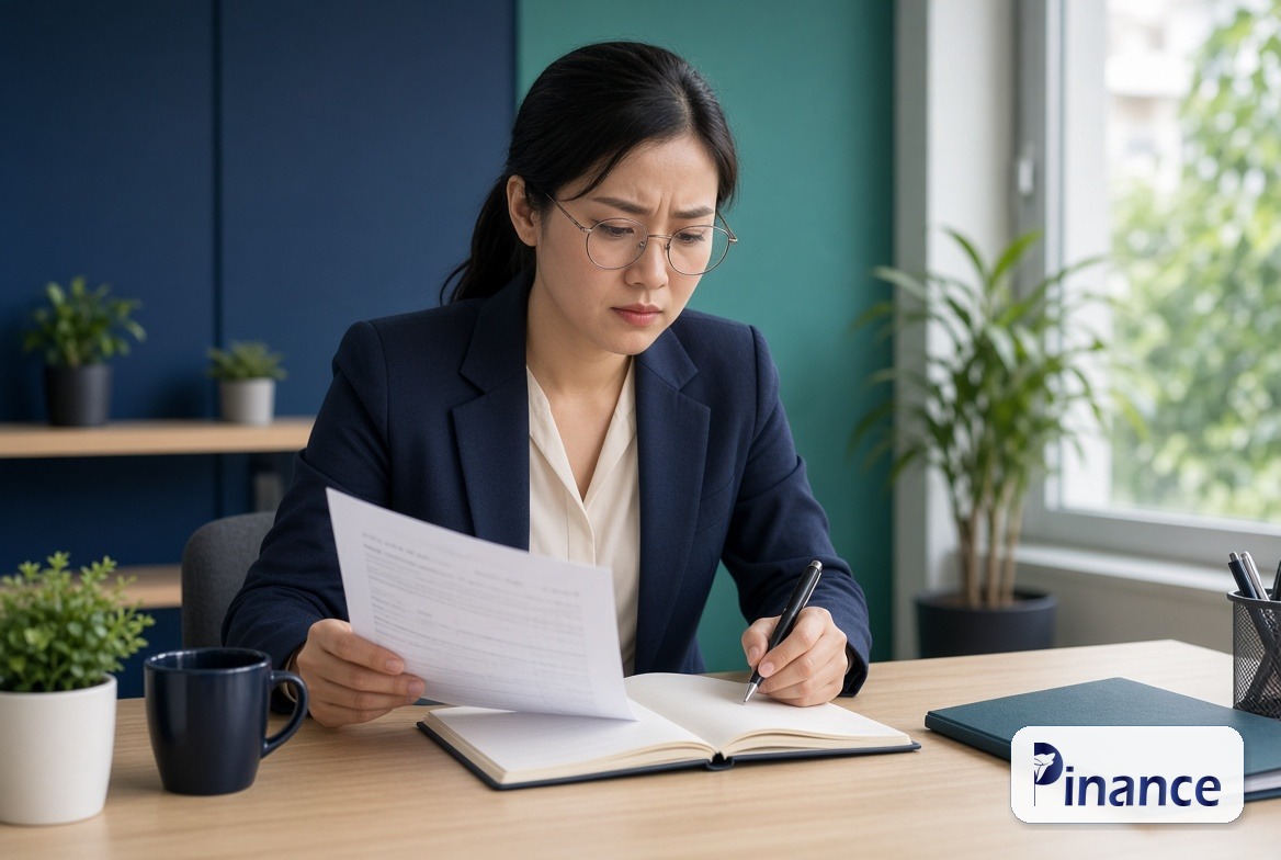 Thi Thuế so hai bản hóa đơn gốc và điều chỉnh, logo Pinance official