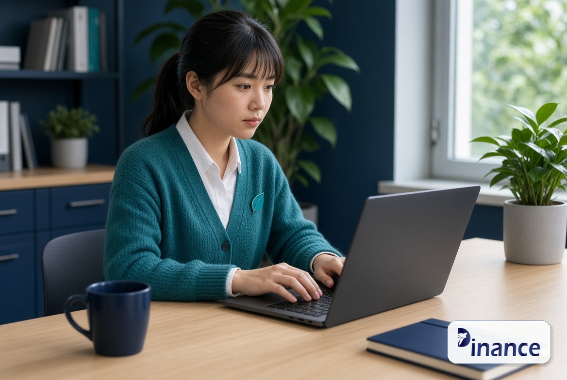 Anh Kế checklist không dùng thẻ cá nhân mua hàng công ty, logo Pinance official