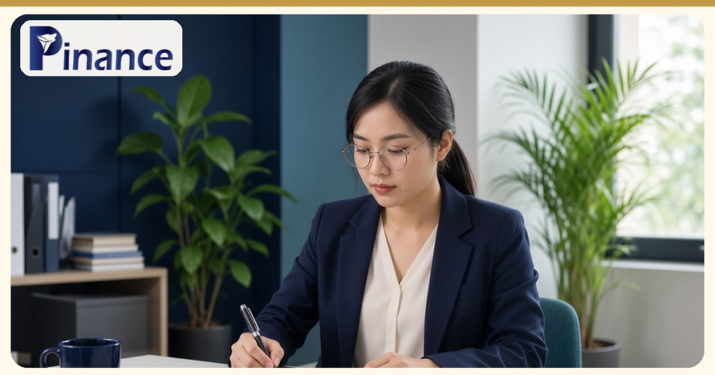 Người đang tập trung làm việc tại bàn, minh họa bài đăng ký thuế và thông báo doanh thu khi dạy khóa học qua mạng có lương